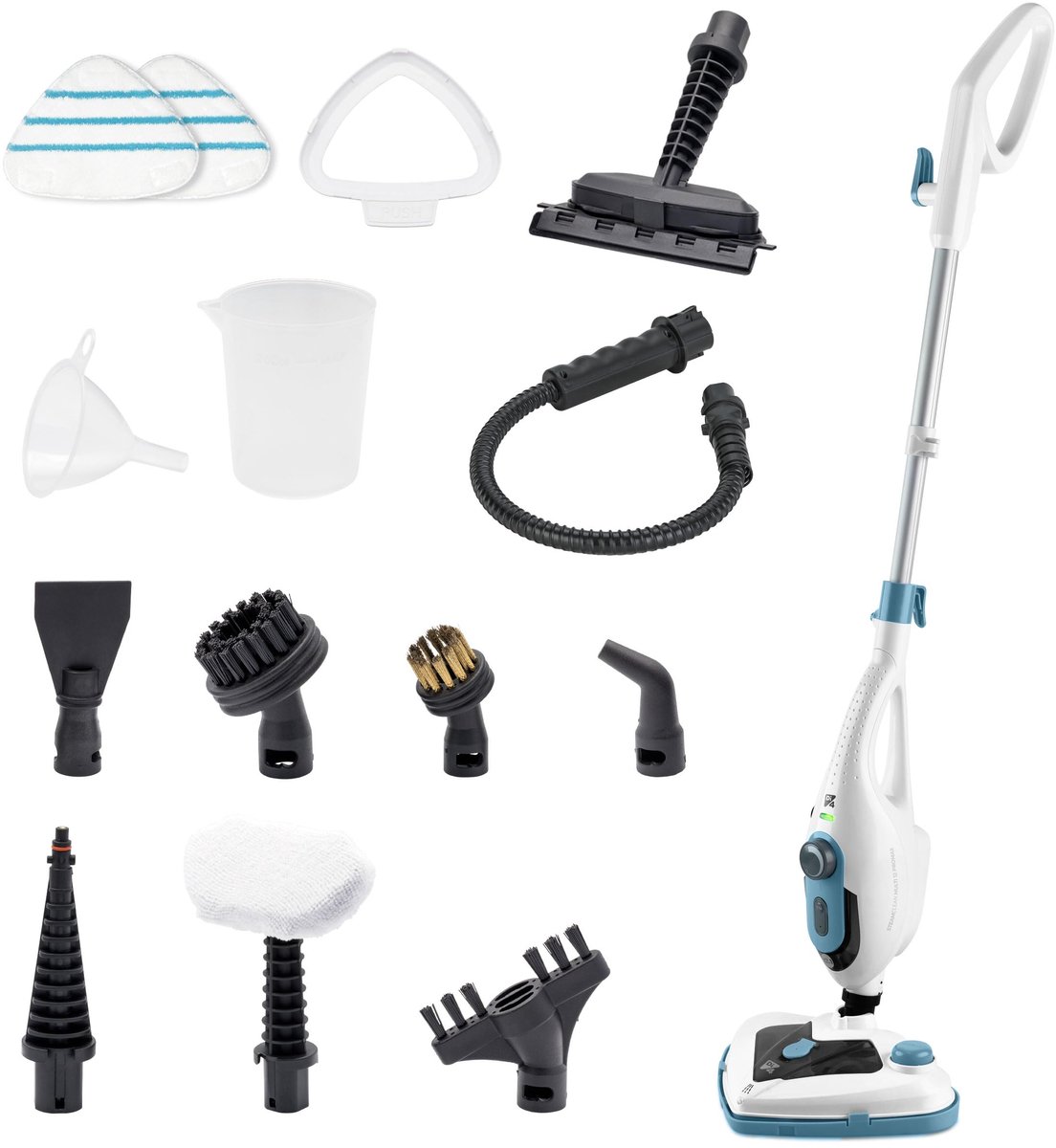 SnelShoppen - Di4 SteamClean Multi 12 ProMax Dampfreiniger 1500W, Multifunctionele Stoomreiniger 12 in 1, Verwijdert 99,9% Virussen en Bacteriën, ECO