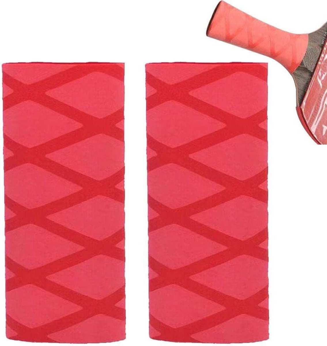 Tafeltennis Racket Grepen - Handvat Tape Pong - Sport Stabiliteit - Zacht Rubber Materiaal - 2 stuks - Zwart