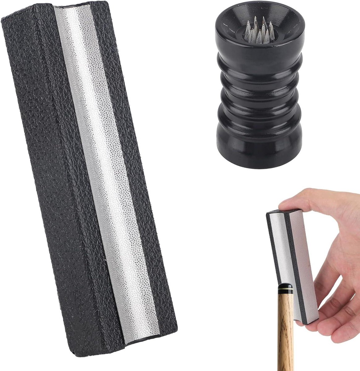 Pool Keu Tip Former - Repareer Tool Keu - Keu Onderhoud - Dubbele Boog Ontwerp - 10.2 cm - Grijs