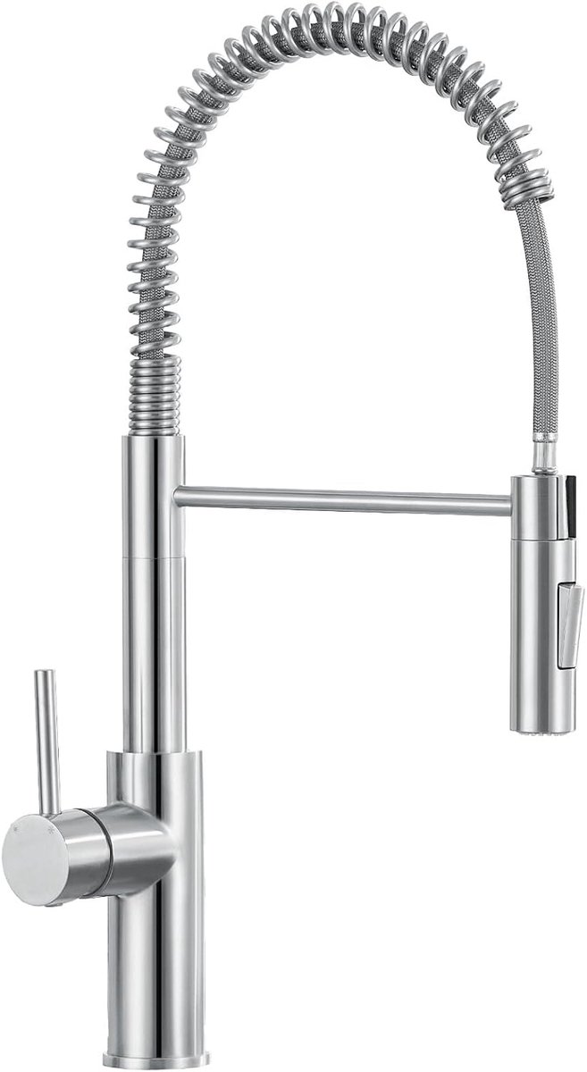 Keukenkraan met hoge druk - Uittrekbare sprayer - 360° draaibaar - Perfect voor verschillende spoelwerkzaamheden - SnelShoppen