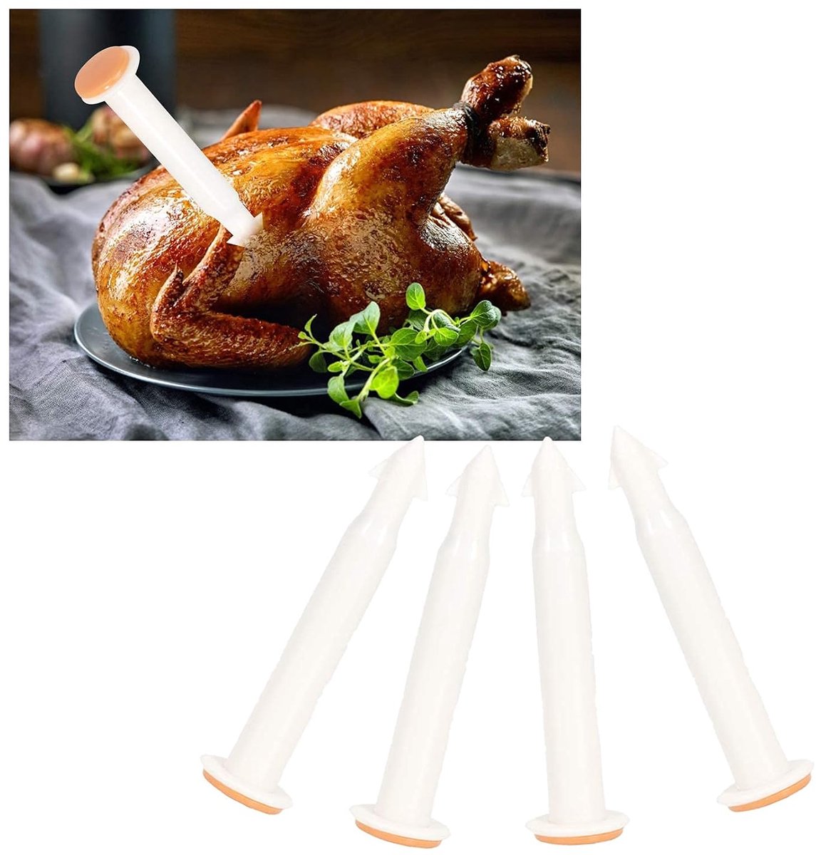 SnelShoppen - 20 Stuks Wegwerp Vleesthermometer voor Koken van Kip, Kalkoen en Rundvlees - Temperatuurmeter voor Perfect Gegaard Vlees - Ideaal voor F