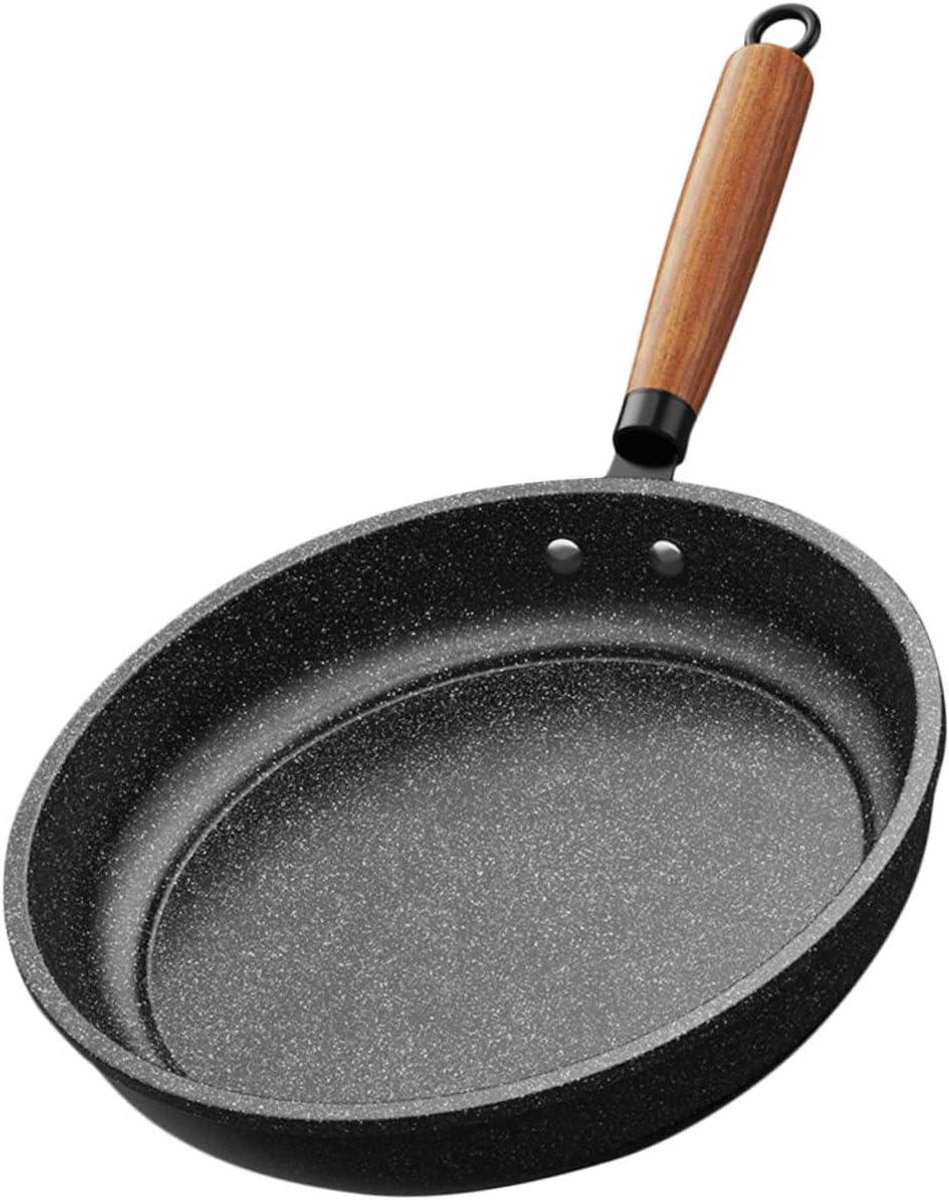 Kleine Antiaanbak Eieren Pan - Omelet Maker Koekenpan - Ontbijt Bereiden - Gelijkmatige Verwarming - 425 cm - Zwart