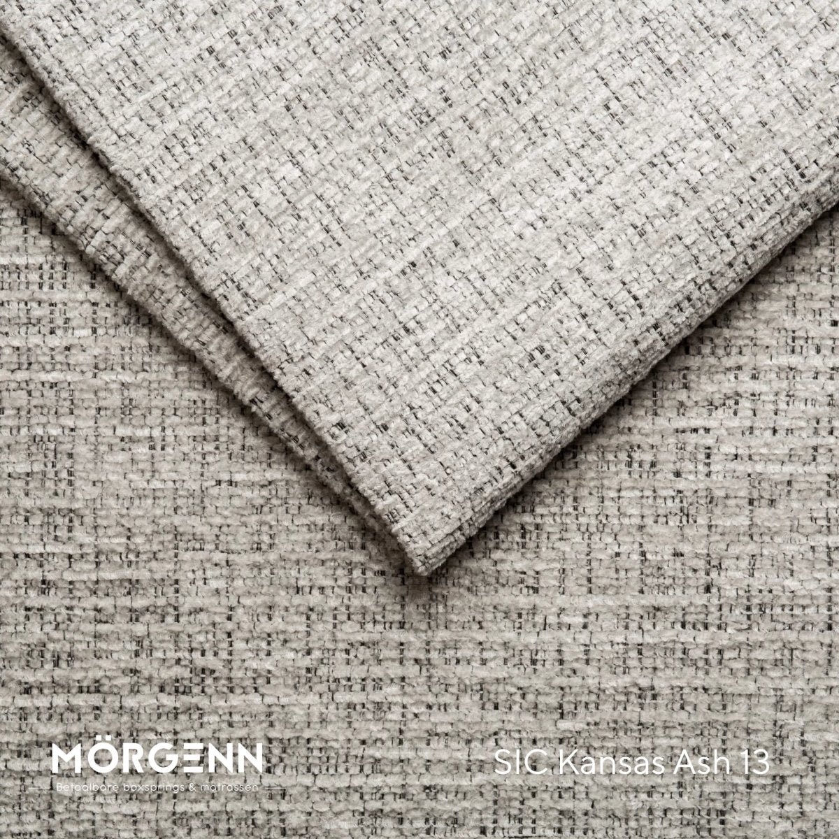 Mörgenn SIC Kansas Stofstaal - Chenille Stof voor Boxspring en Bed - Ash 13