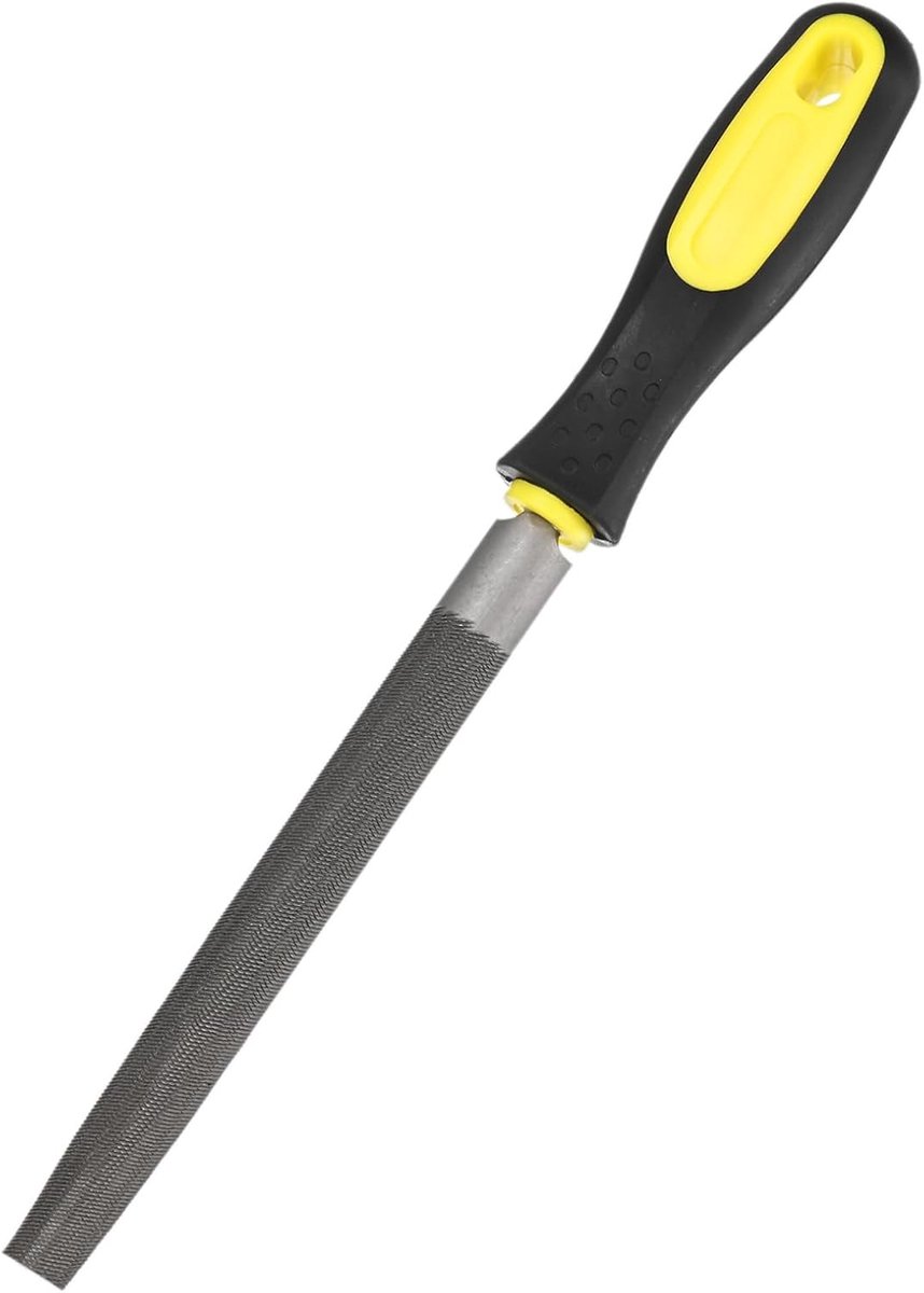 METERXITY Halfronde metalen vijl 15,5 cm, High Carbon Steel File Diamond File Hand File W PVC Grip Handvat voor Hout/Metaal/Keramiek/Glas/Steen/Sieraden/Tegel/Model/DIY/Slijpvijl