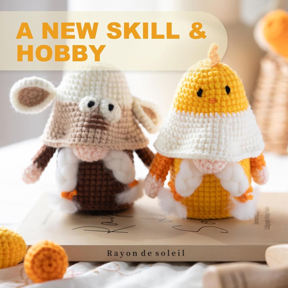 Haakpakket voor Beginners, Haakpakketten voor Beginners met Stapsgewijze Videotutorials, DIY Knutsel- en Haakset met Dieren