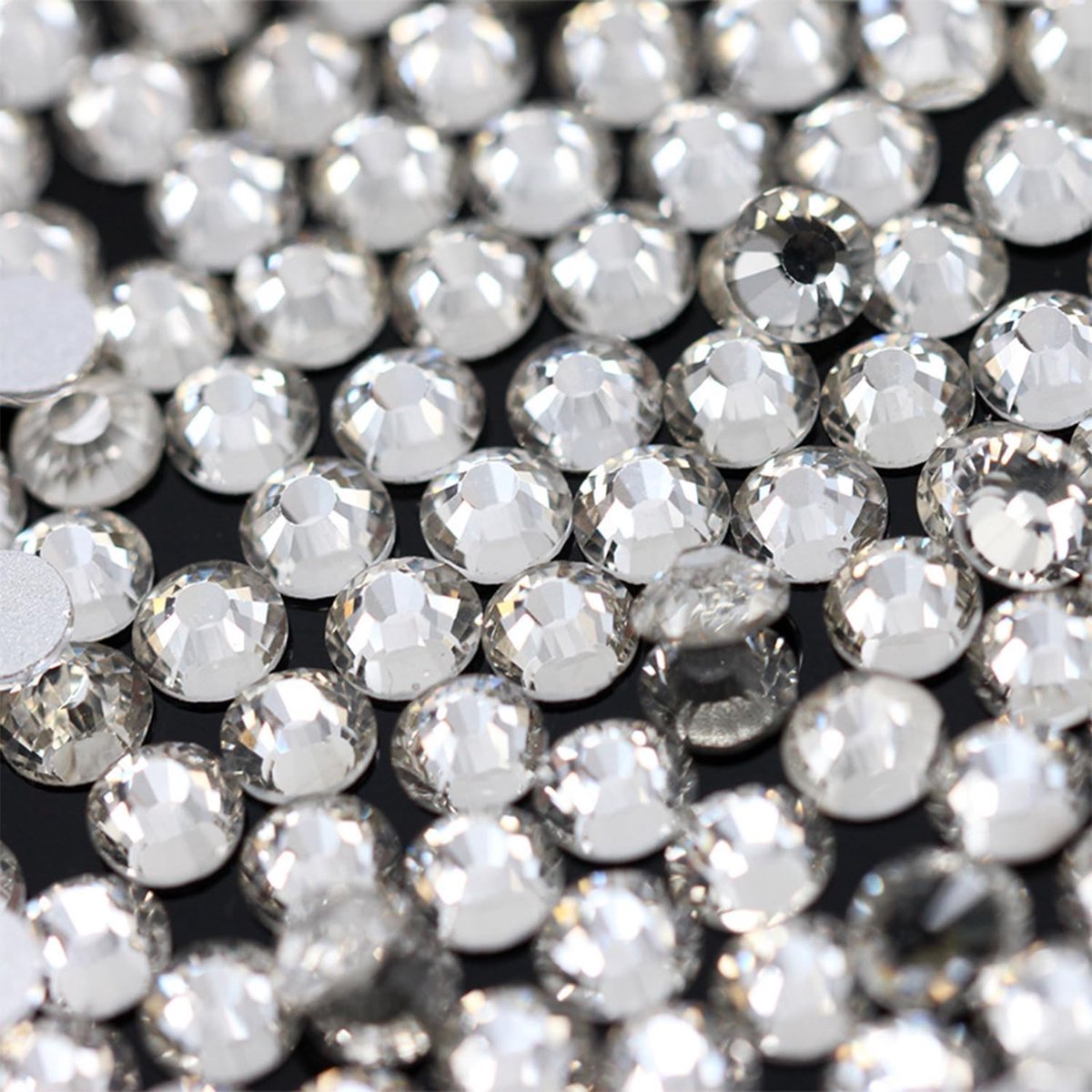 2880 stuks ronde kristallen platte achterkant, platte bodem strass ronde, platte achterkant niet-klevende strass steentjes, Hot Fix glas platte achterkant, strass steentjes, voor trouwjurken,