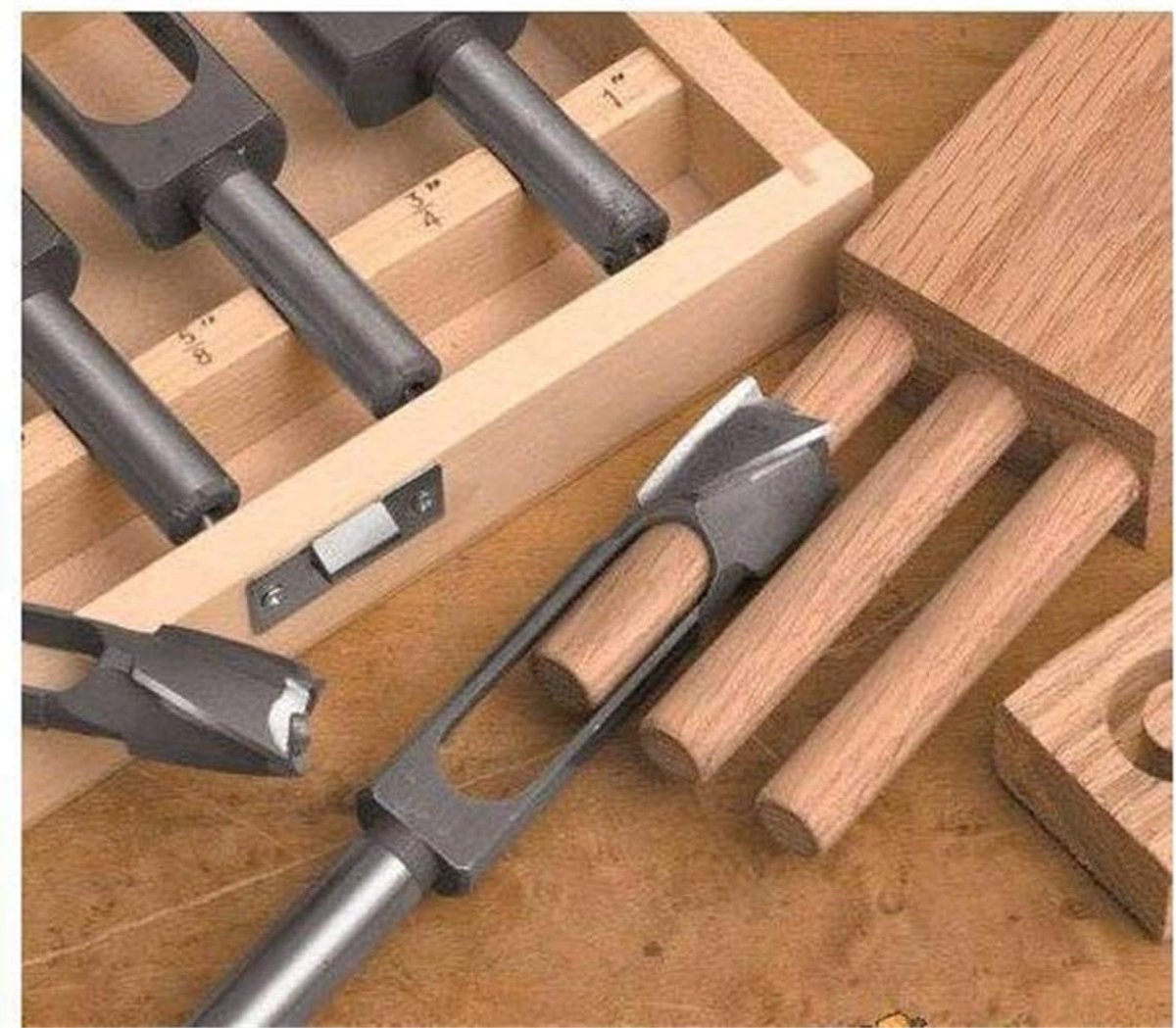 Dowel Plug Cutter Tenon Cutter Boor Maakt Tenons deuvels en Stekkers tot 3 "Lange Houtbewerking Cutter Auto-Eject voor Meubelmaken, timmerwerk (Binnengat 25mm (1")