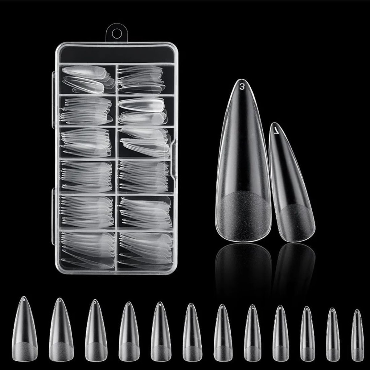 240 stuks nagelvormset, nagelverlenging, nagelgelvormen voor polymeer gel, nagelverlenging, sneller