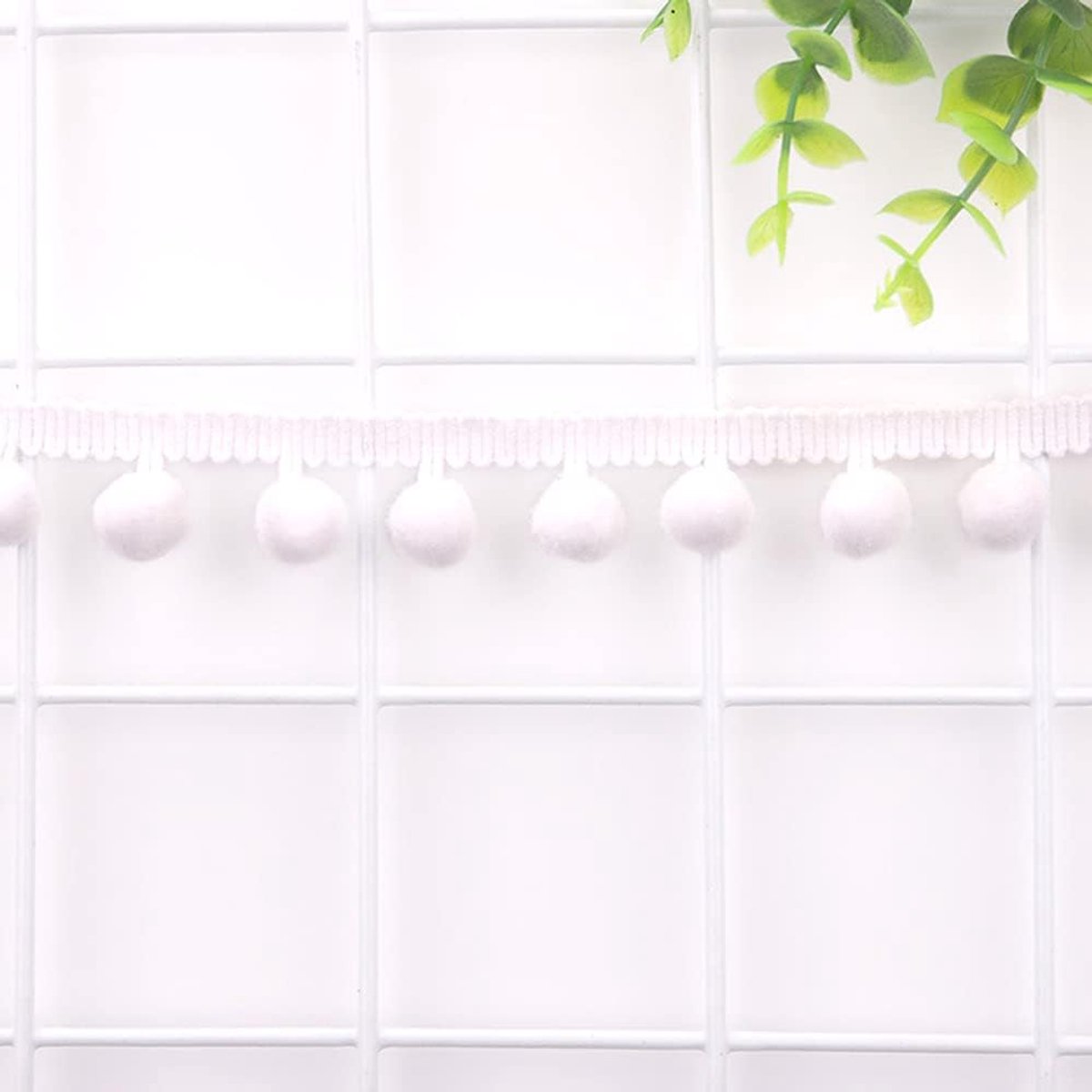 10 yards 12 mm pompons boord om te knutselen, decoratielint met pompons, pompons, franjeboord, sierband, decoratieve rand, naai-accessoires voor doe-het-zelf knutselen, kleding, kostuums, naaien,