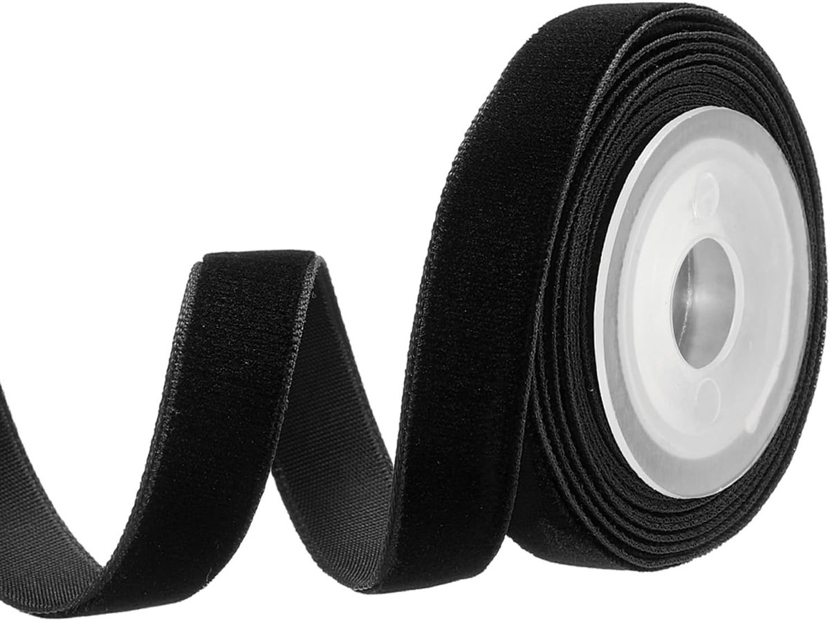 Linten, enkelzijdige vintage fluwelen linten spoel perfect voor decor cadeau doe-het-zelf verpakking ambachtelijke bruiloft haarstrik, zwart