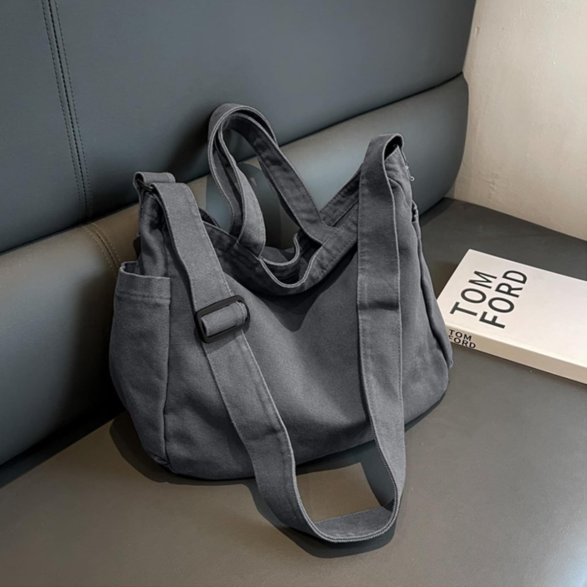 SIM FITNESSX Uniseks schoudertas/schoudertas corduroy tas handtas linnen tas dames shopper tas fashion stoffen tas voor dagelijks gebruik / kantoor / school / reizen