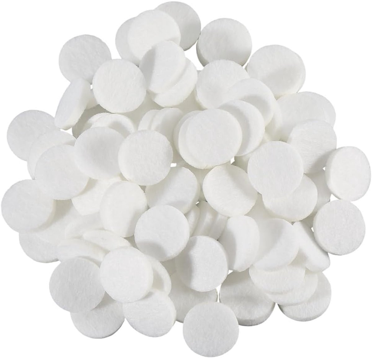 96 verpakkingen vervangende vilten pads voor autodiffuser, 17 mm, rond, wit, voor etherische oliën, aromatherapie-medaillon, navulaccessoires