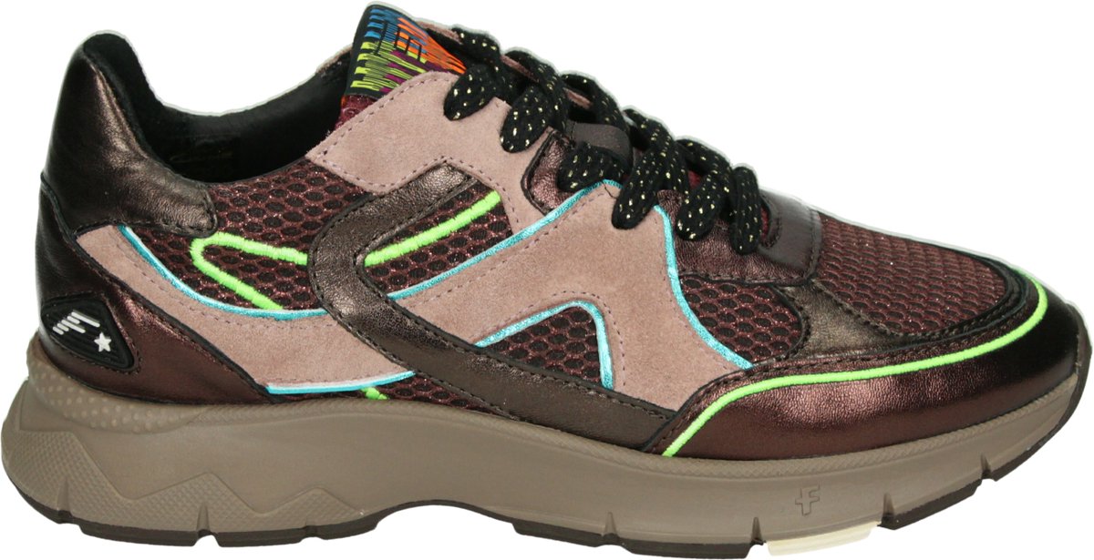 Floris van Bommel - DAYSI 09.02 - Lage sneakersDames sneakers - Kleur: Bruin - Maat: 36