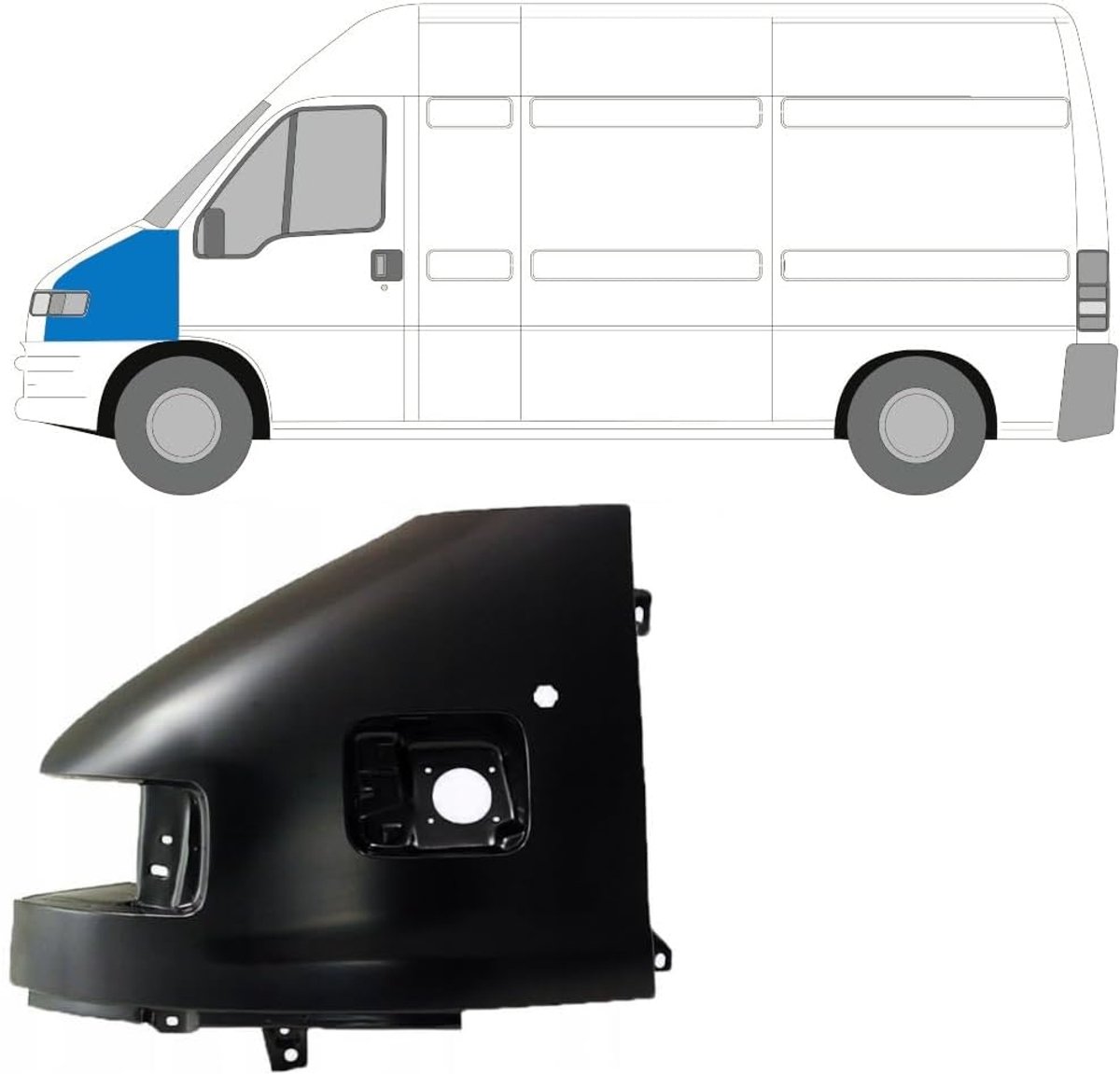 spatbord voor Peugeot Boxer 1994-2002 / Links