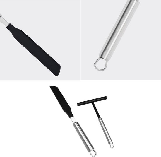 RVS uitstrijkje, crêpehouder, crêpehouder, crêpepan, crêpepan, accessoires voor crêpemachine, crêpe coater, keukengerei voor thuis keuken van rvs — afbeelding 5