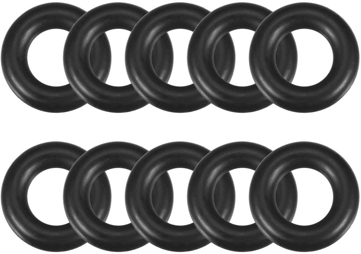 Afdichtring, metrisch, 9 mm x 17 mm x 4 mm, nitrilrubber, afdichtring voor roomdispenser, zwembadpomp, snelkoppeling, koffiemok, 10 stuks