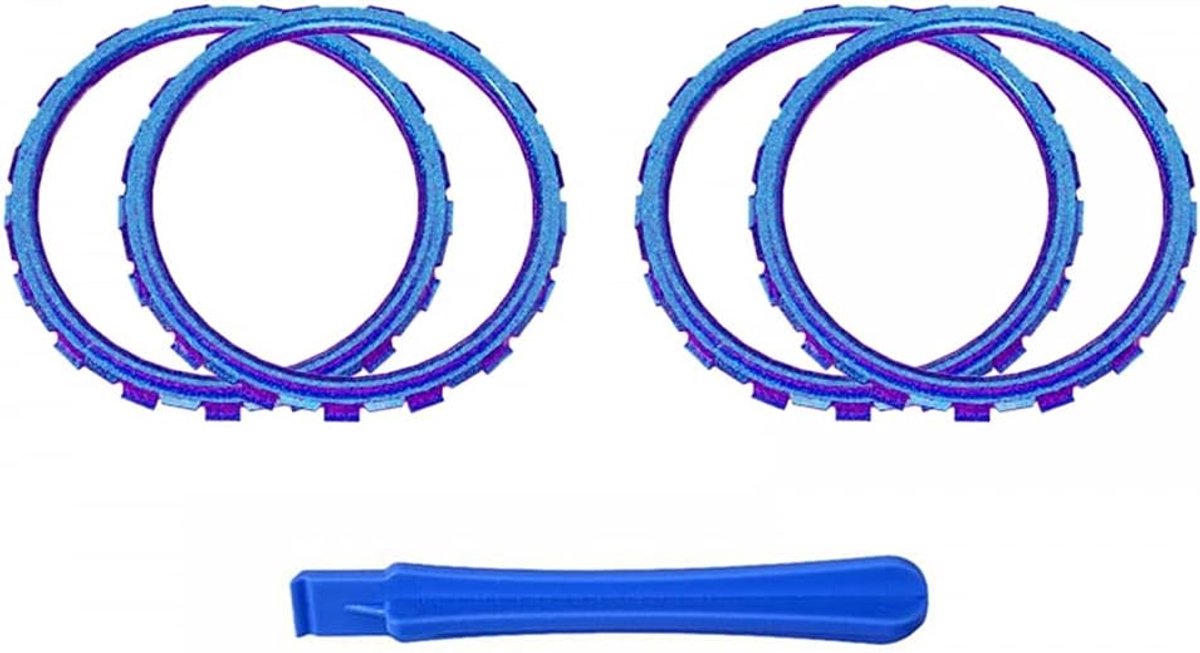 eXtremeRate Vervangende Ringen Compatibel met ps5 Controller | Aangepaste Accent Rings Accessoires voor ps5 Controller, 2 Paar, Kameleon Paars Blauw
