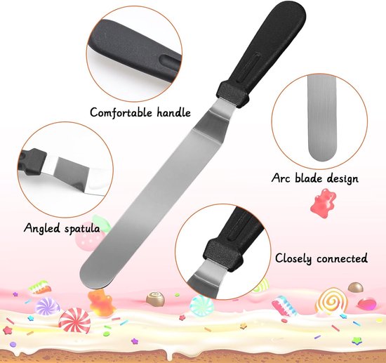 Spatels, taartschraper voor botercrème en taartdecoratie — afbeelding 2