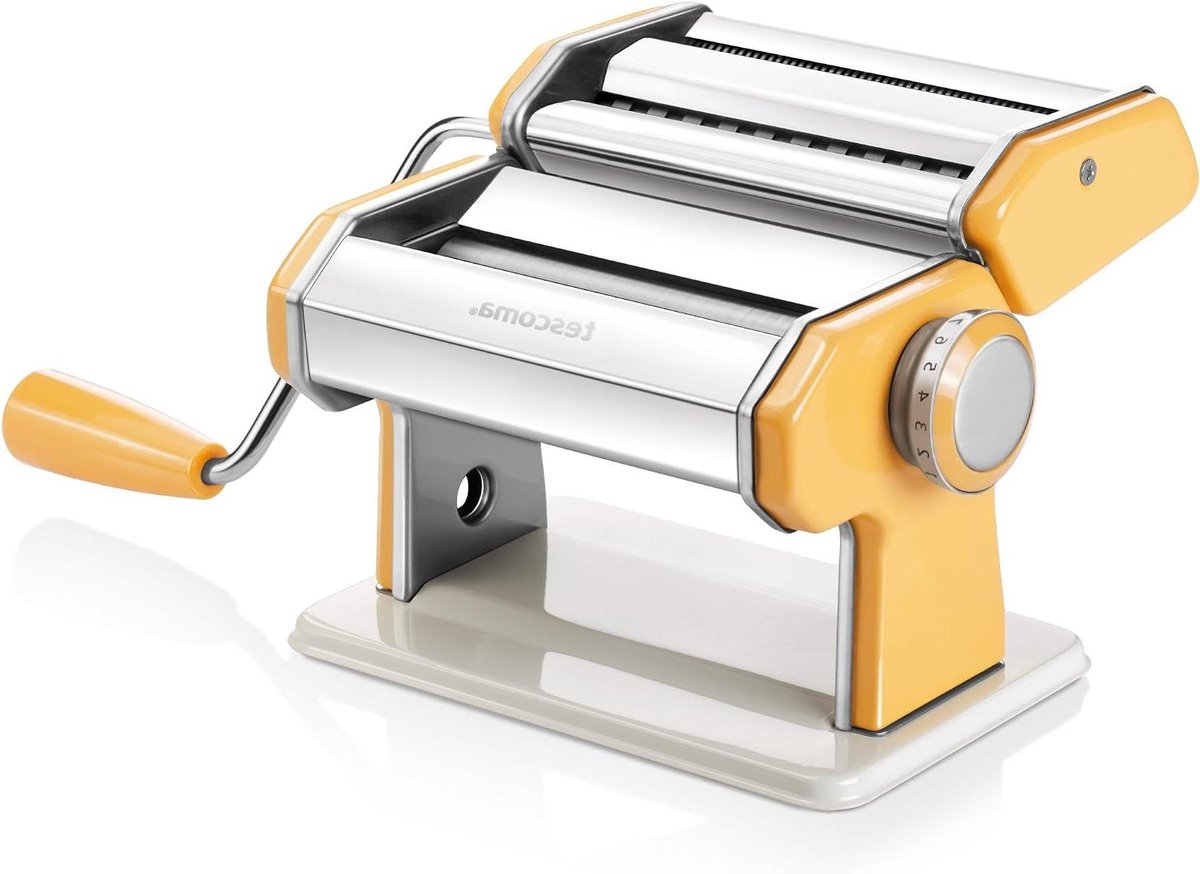 Pastamachine Handmatig - Verse Pasta Maker - Zelf Pasta Maken - Massieve Tafelklem - Diverse Noodle Types - Zilver