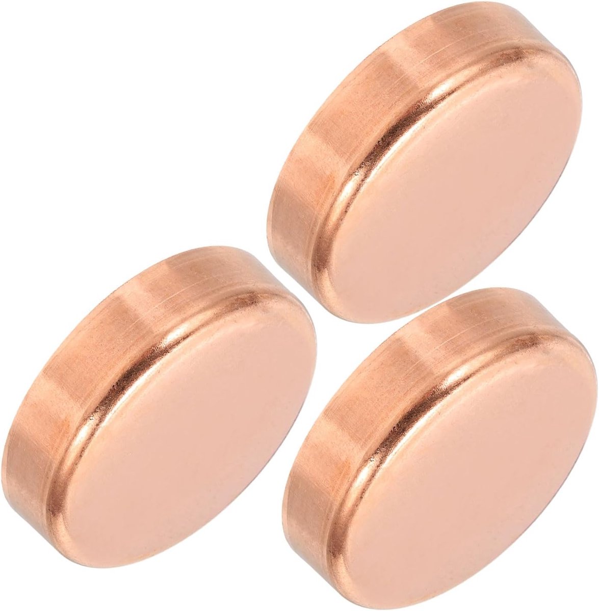 2 Inch ID Koperen Pijp Eindkap, 3 Pack Koperen Fitting Cap Zweet Plug Soldeer Aansluiting voor Sanitair HVAC Airconditioner