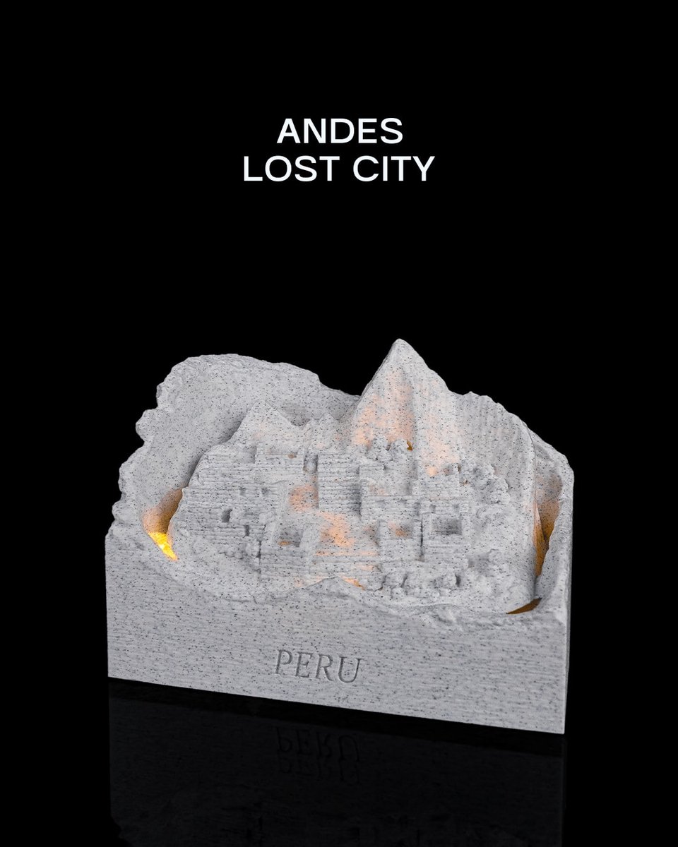 Andes Lost City - Architectuur decoratiemodel - Landmark interieurdecoratie - woonaccessoire, beeldje, display model, bureau decoratie