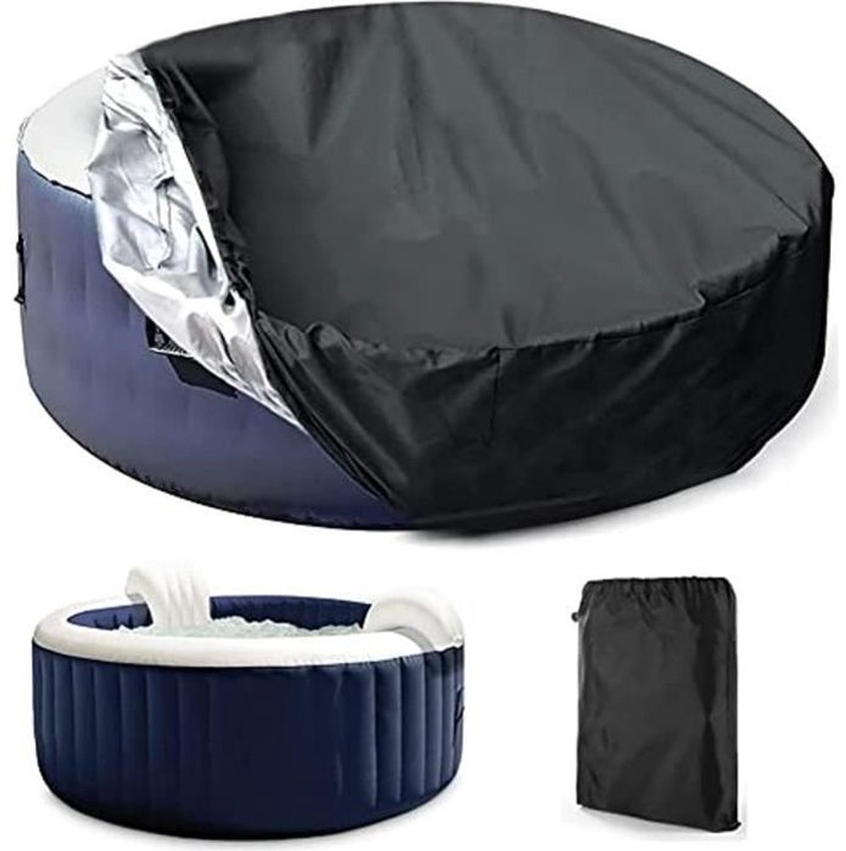 Zwembadafdekking - Waterdicht - 210D Oxford-stof - 215x70 cm - Rond - UV-bestendig