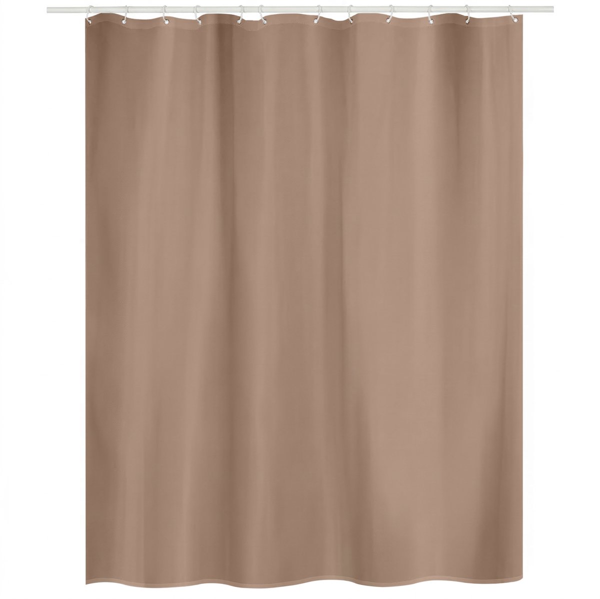 MSV Douchegordijn 180x200 cm – Polyester Douchegordijn in Cappuccino – Spatbescherming voor Douche en Bad