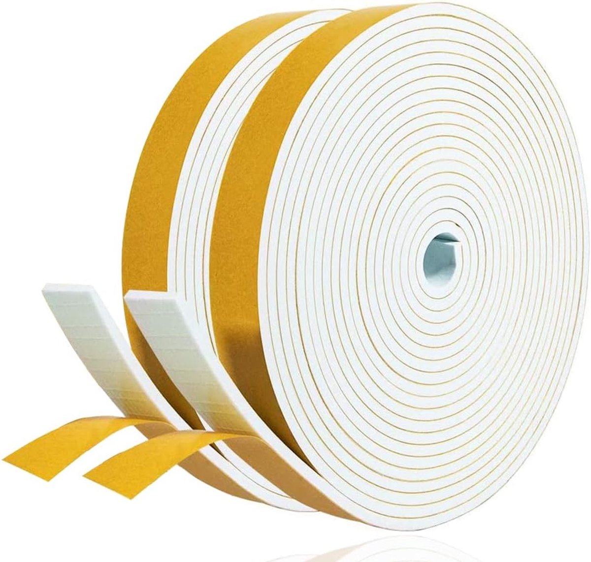 Rubberen Afdichtstrip Tochtstrip 25 mm(B) x3mm(D) x 10m(L) wit | Zelfklevende Tochtstrip Ramen Geluidsisolatie Tochtwerend Kouwerend Weerbestendig Waterdicht Stofwerend