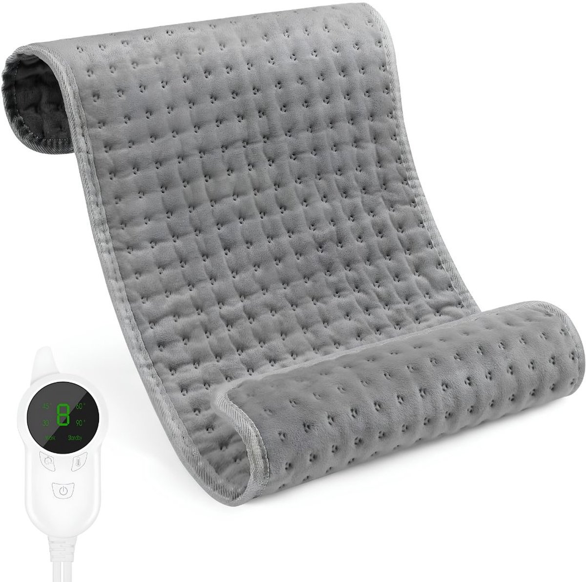 NIVA® Warmtekussen - Elektrisch Warmtekussen - Snelle Opwarming - Grijs - 31cm x 10cm x 9cm