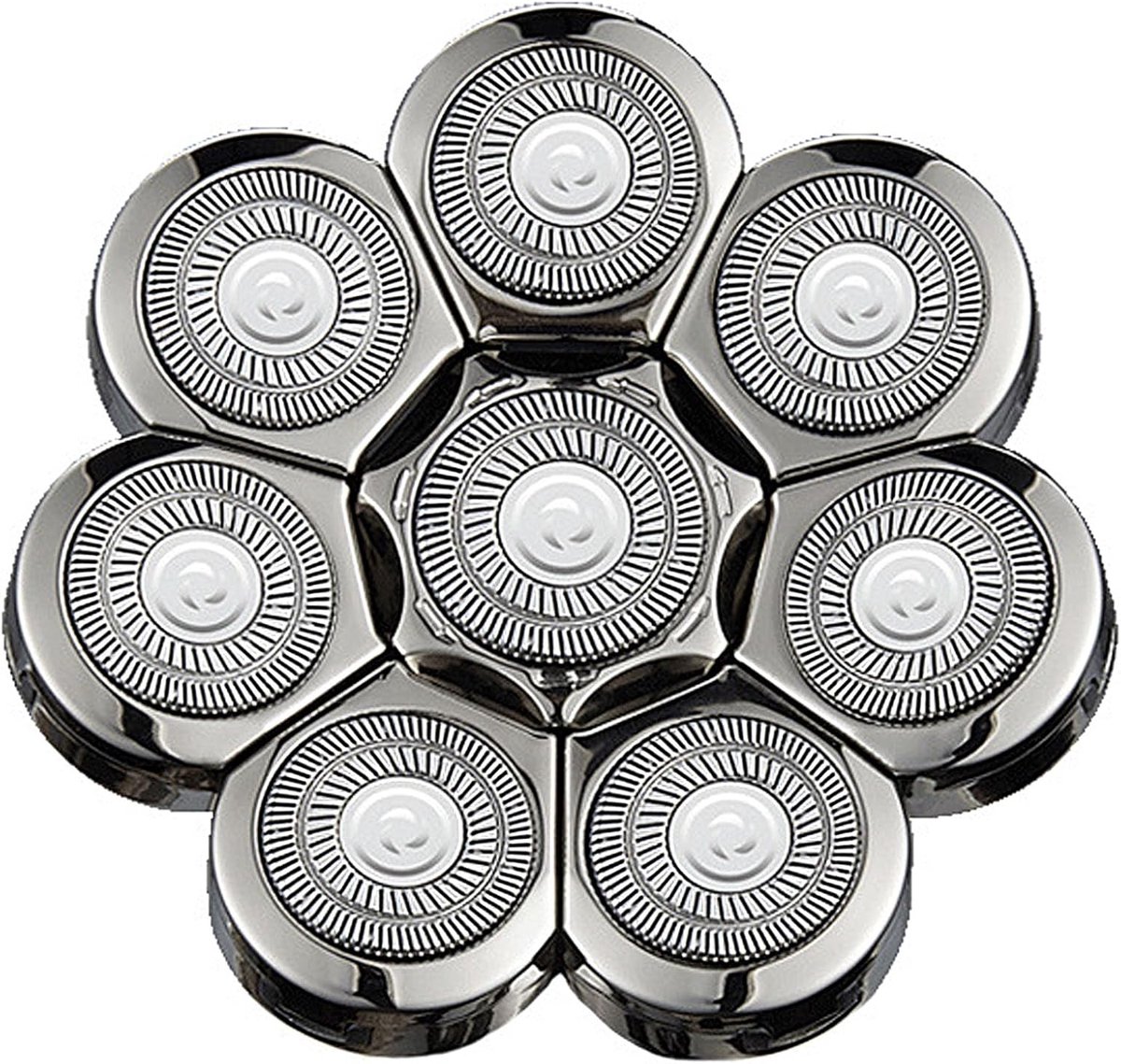 scheerkop voor scheerapparaat voor heren, elektrisch kaal scheerapparaat voor heren, kaal scheerapparaat, kopscheerapparaat, kaal scheerapparaat, 8D zilver