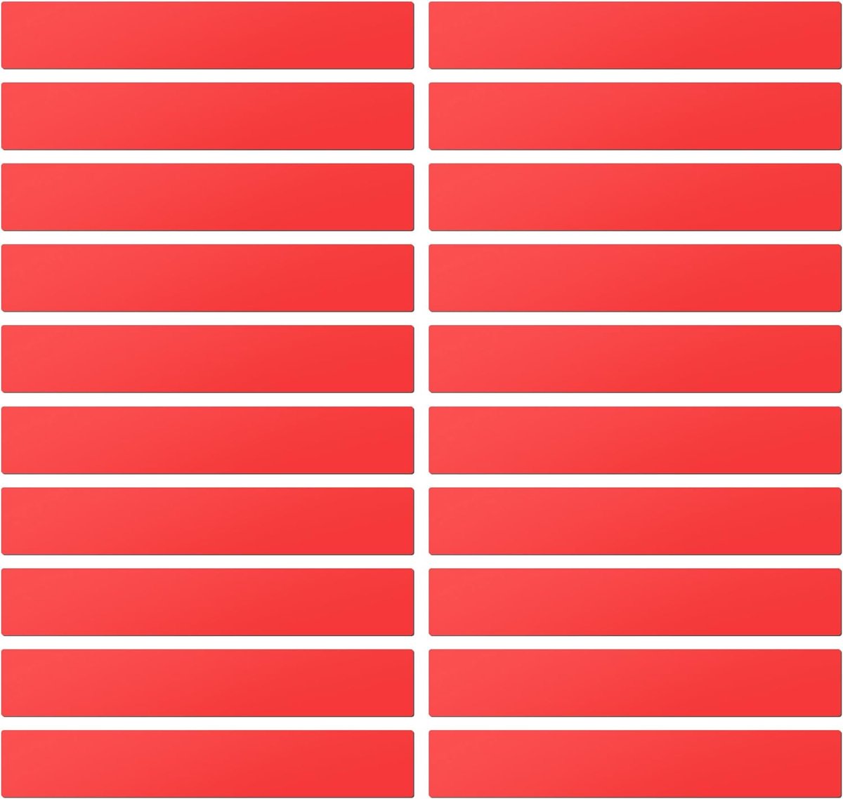 Droog uitwisbare magnetische strips | 20 stuks | blanco beschrijfbare magneet herbruikbare kleverige etiketten en stickers notities | voor whiteboard Locker Classroom (DMS11220RD) | Kleur rood |