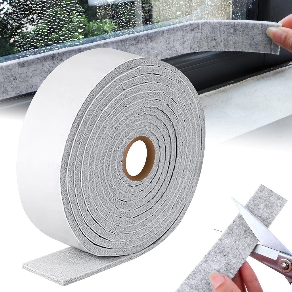 zelfklevend, rol voor meubels, 5 m x 3 cm, antislip, vrije snede, in elke vorm, voor zware meubels, deuren en ramen