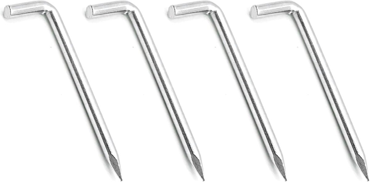 10 x rechte penhaken, consolehaken, stalen haken, haakspijkers, 50 x 4 mm, wandhaken voor muur en plafond, haken voor bevestiging van foto's, schilderijen of horloges