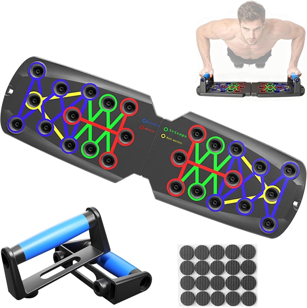 Up Board, Draagbare Multifunctionele afneembare 14 in 1 Pushup Bar, krachttraining Pushup Stand met handgrepen voor Mannen Vrouwen Workout Fitness borst spier oefening apparatuur