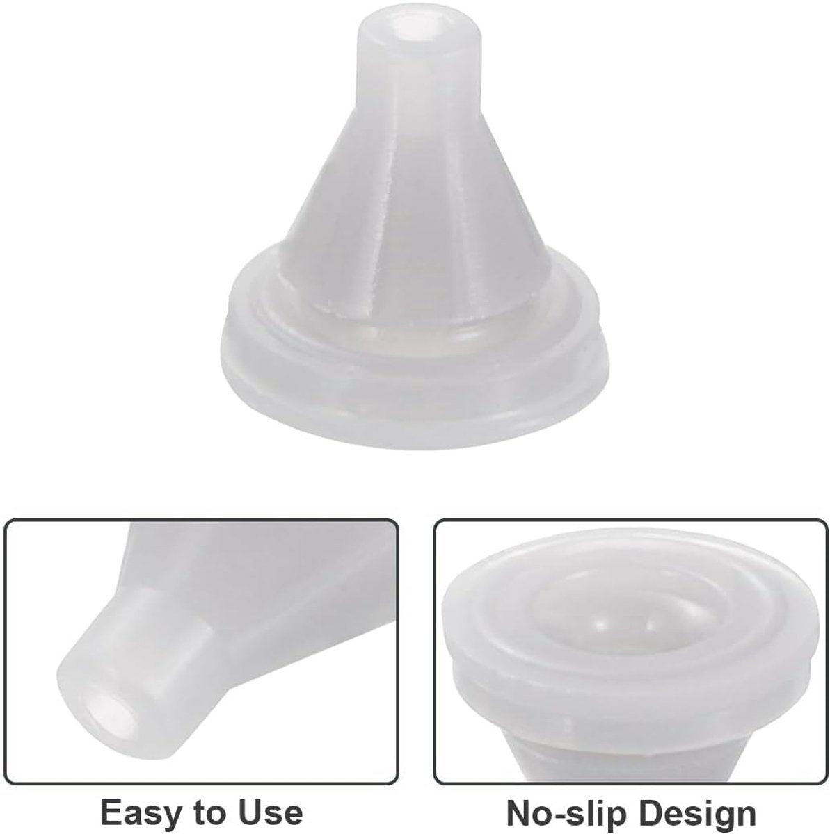 100 stuks siliconen sproeiers voor douchekop, universele reserveonderdelen voor reparatie van douchekop van roestvrij staal, voor gatdiameter 4 mm (grijs)