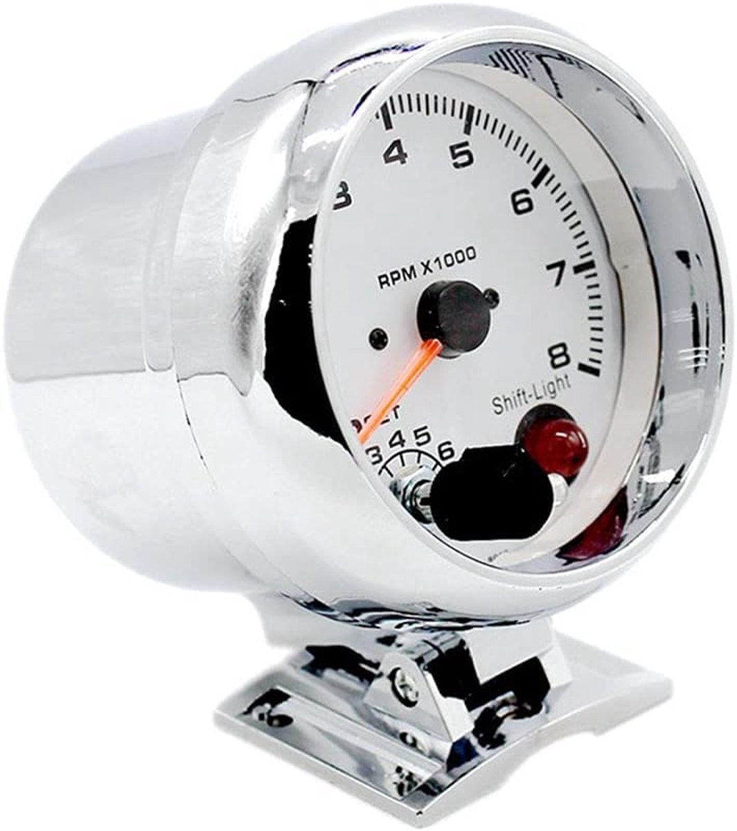 Instrumentenpaneel 3.75 Inch Toerenteller 0~8 × 1000 rpm Auto Modificatie Instrument Voor motoren, schepen, gemodificeerde auto's Auto paneel