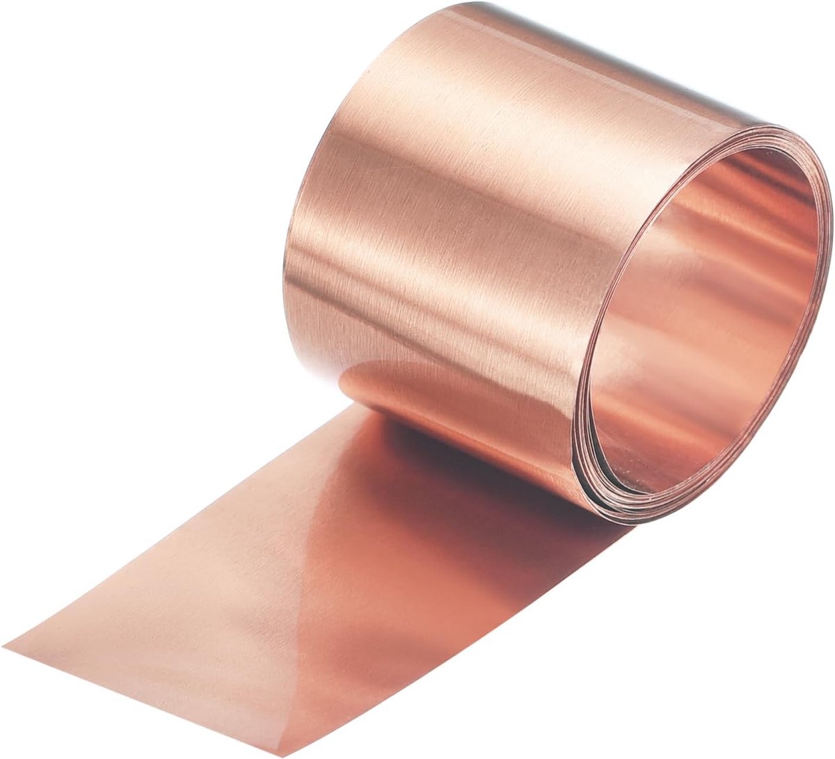Rol koperfolie, 2000 mm x 20 mm x 0,02 mm, puur koper, 99,9%, knipperlicht van metaalfolie voor doe-het-zelfprojecten, elektriciteit (verschillende maten)