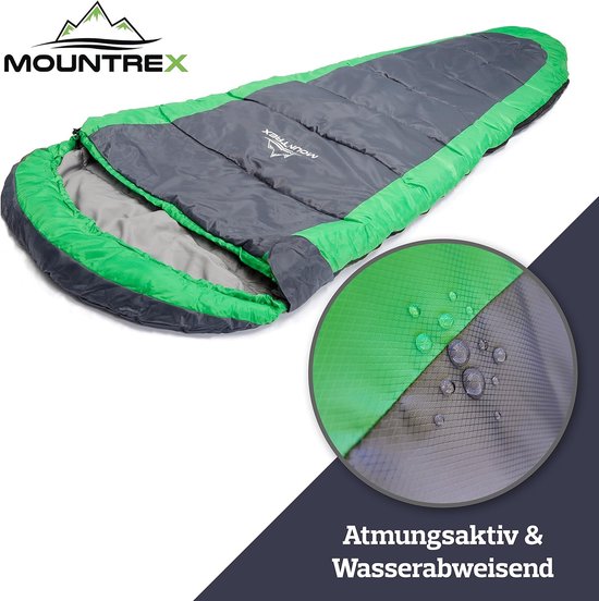 Slaapzak - Mummieslaapzak Zomer - Kamperen en Reizen - Ultralicht Compact - 205x75cm - Groen — afbeelding 3