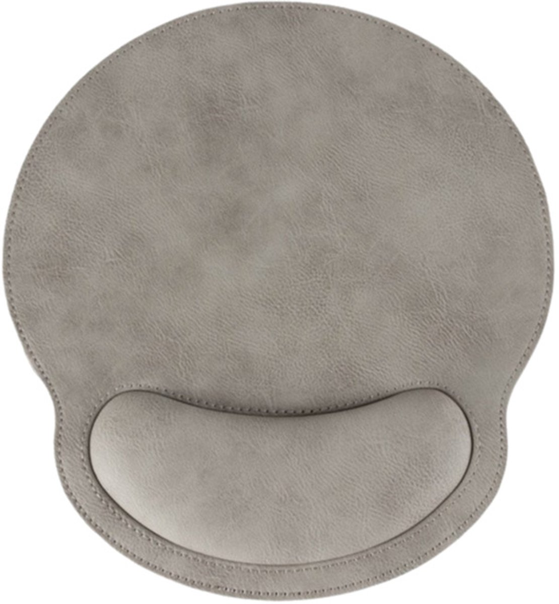 Lederen muismat polssteun, ergonomisch traagschuim - lichtgewicht antislip muismat voor kantoor, gaming, computer, laptop , thuis of op het werk (Lichtgrijs)