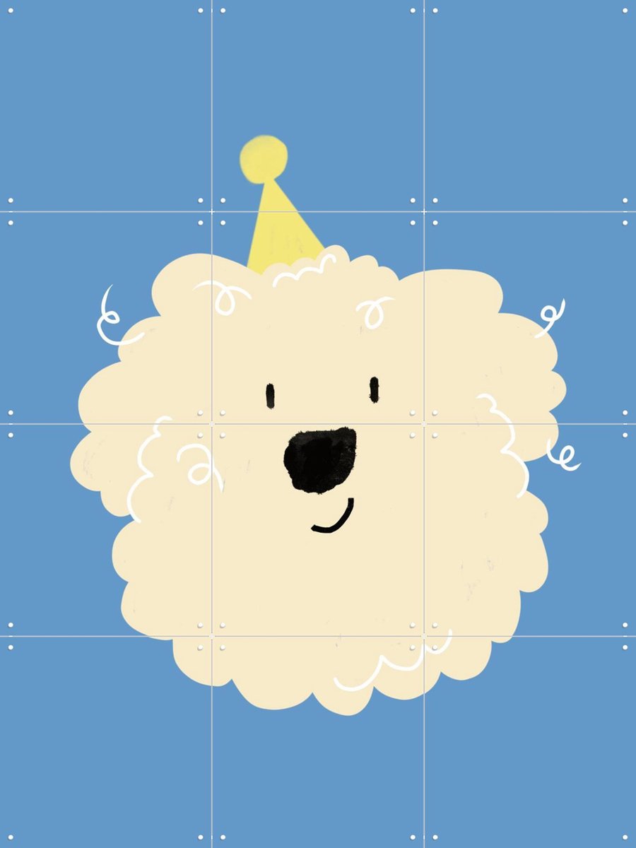 IXXI Noodle, Stadse Spruiten | door Miek illustreert - 60 x 80 cm - Gratis ophangtool - Grote wanddecoratie en posters - Cartoonesk, Speels