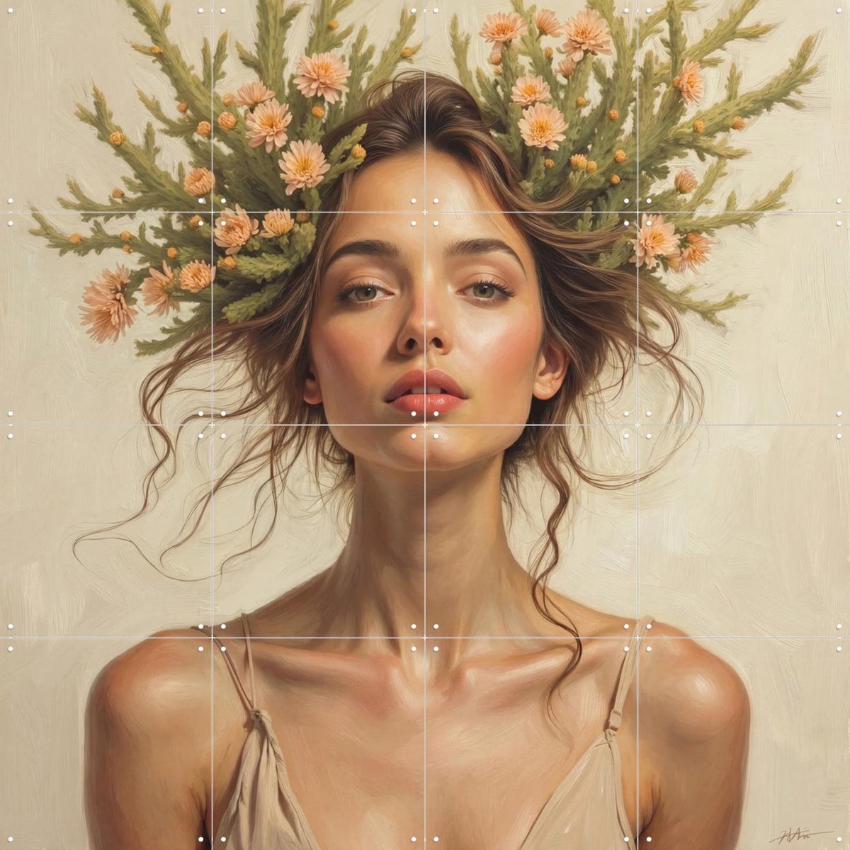 IXXI Elegance, Naturally, IXXI Studio - 80 x 80 cm - Gratis ophangtool - Grote wanddecoratie en posters - Surrealisme, Slaapkamer, Woonkamer, Gang