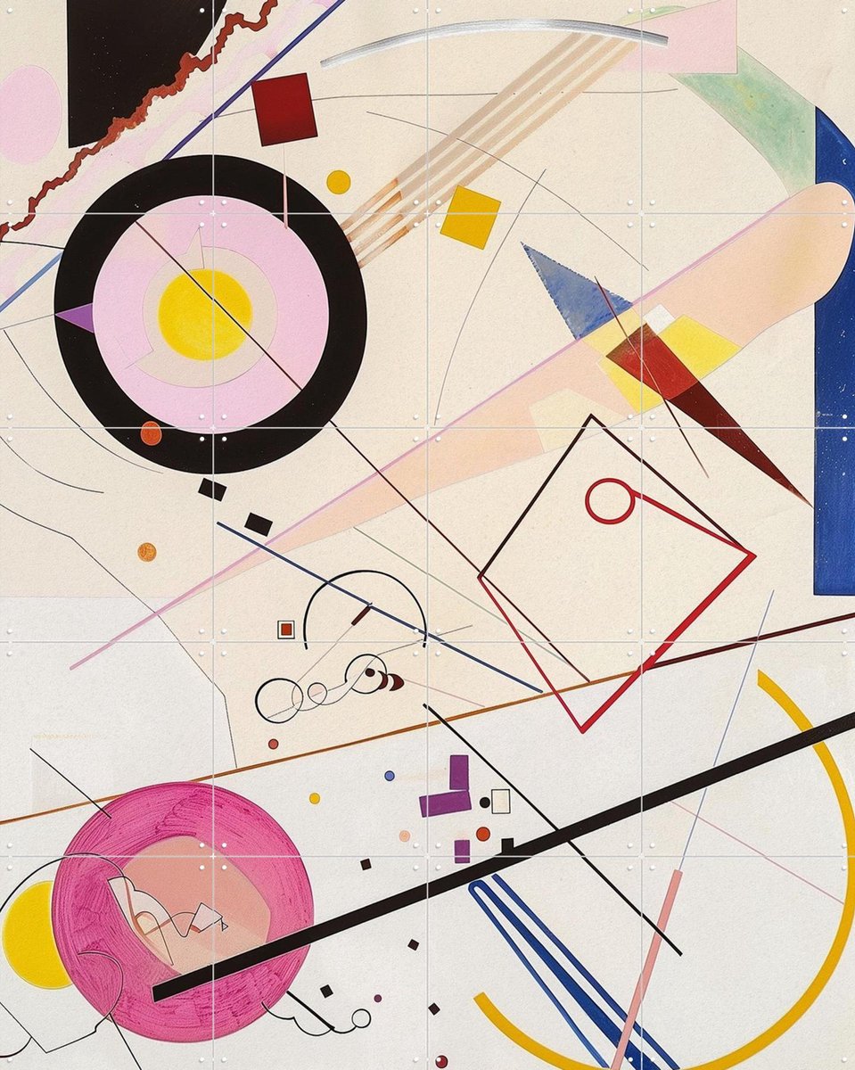 IXXI Floating Shapes, Artclaud - 80 x 100 cm - Gratis ophangtool - Grote wanddecoratie en posters - Speels, Geometrische Kunst, Minimalisme, Abstract