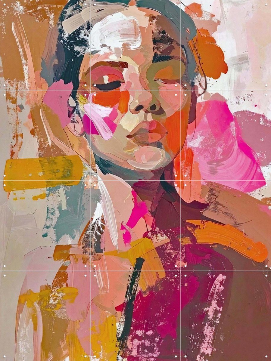 IXXI She Who Stayed, Moonheart Artworks - 60 x 80 cm - Gratis ophangtool - Grote wanddecoratie en posters - Illustraties, Fantasierijk, Kleurrijk