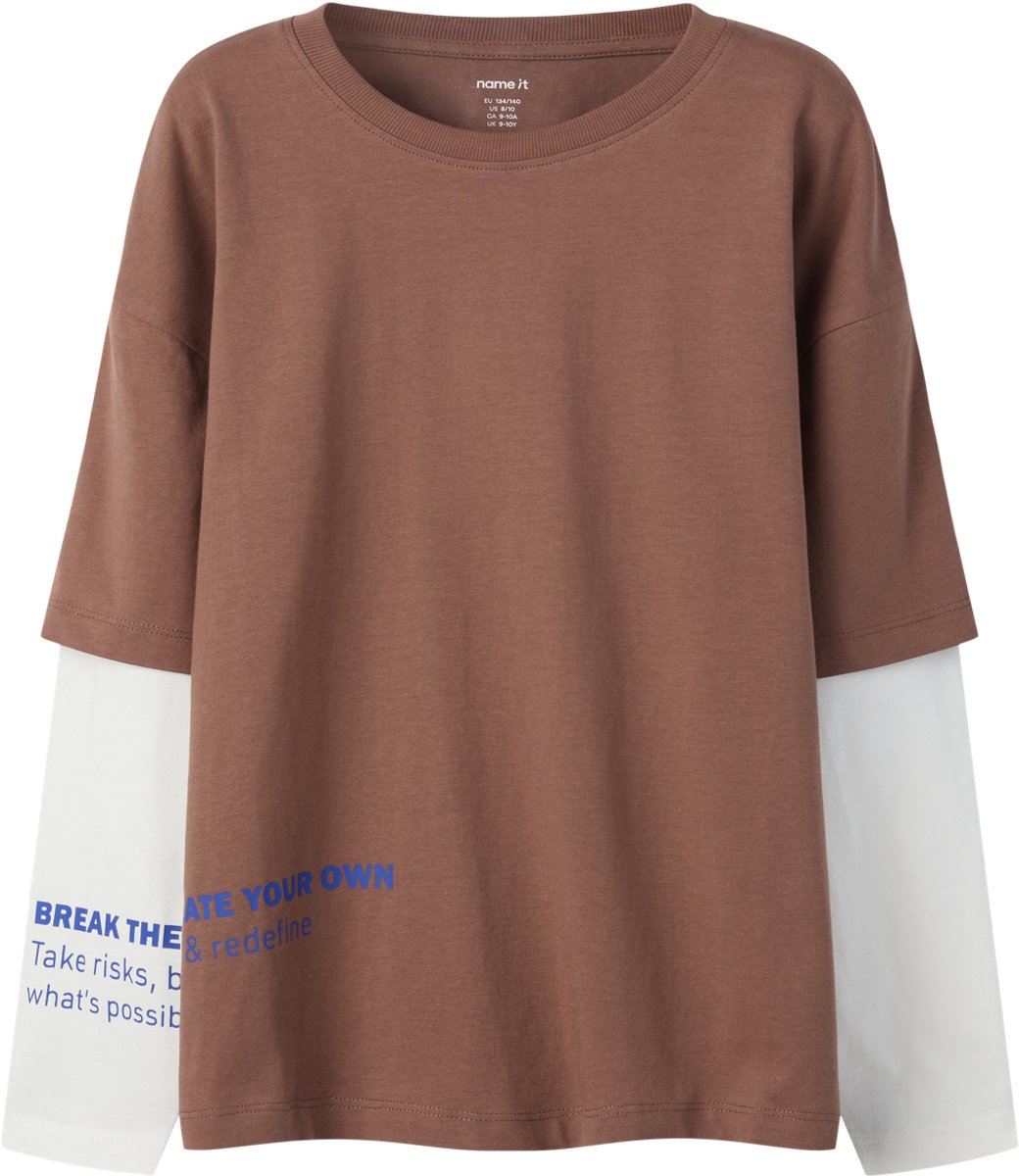 NAME IT - NKMLAUGE LS RLX TOP Heren T-shirt