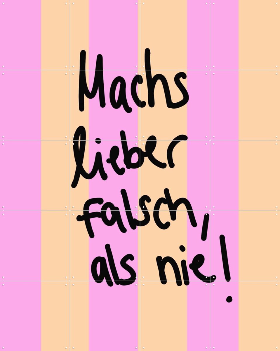 IXXI Machs Lieber Falsch Als Nie, Hej.Ibiza - 80 x 100 cm - Gratis ophangtool - Grote wanddecoratie en posters - Typografie, Fantasierijk, Digitale