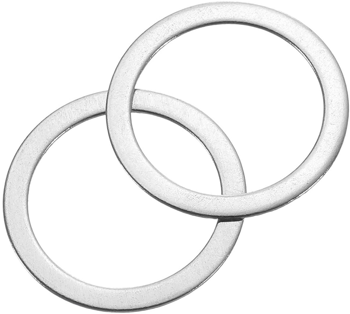60 stuks sluitringen, M16 x 22 x 0,2 mm, 304 roestvrij staal, sluitringen, platte afdichtingen, ringbevestigingen, sluitringen, set voor schroeven, moeren, schroefdraadstang