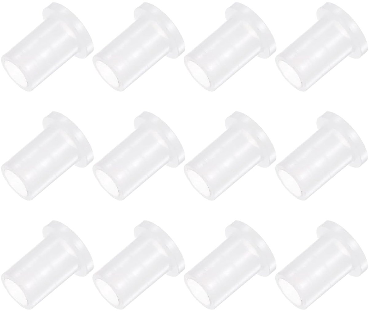 12 stuks flensbussen van nylon [boring 5 mm x OD 7,1 mm x lengte 11,5 mm] bussen van kunststof nylon voor boom, wit