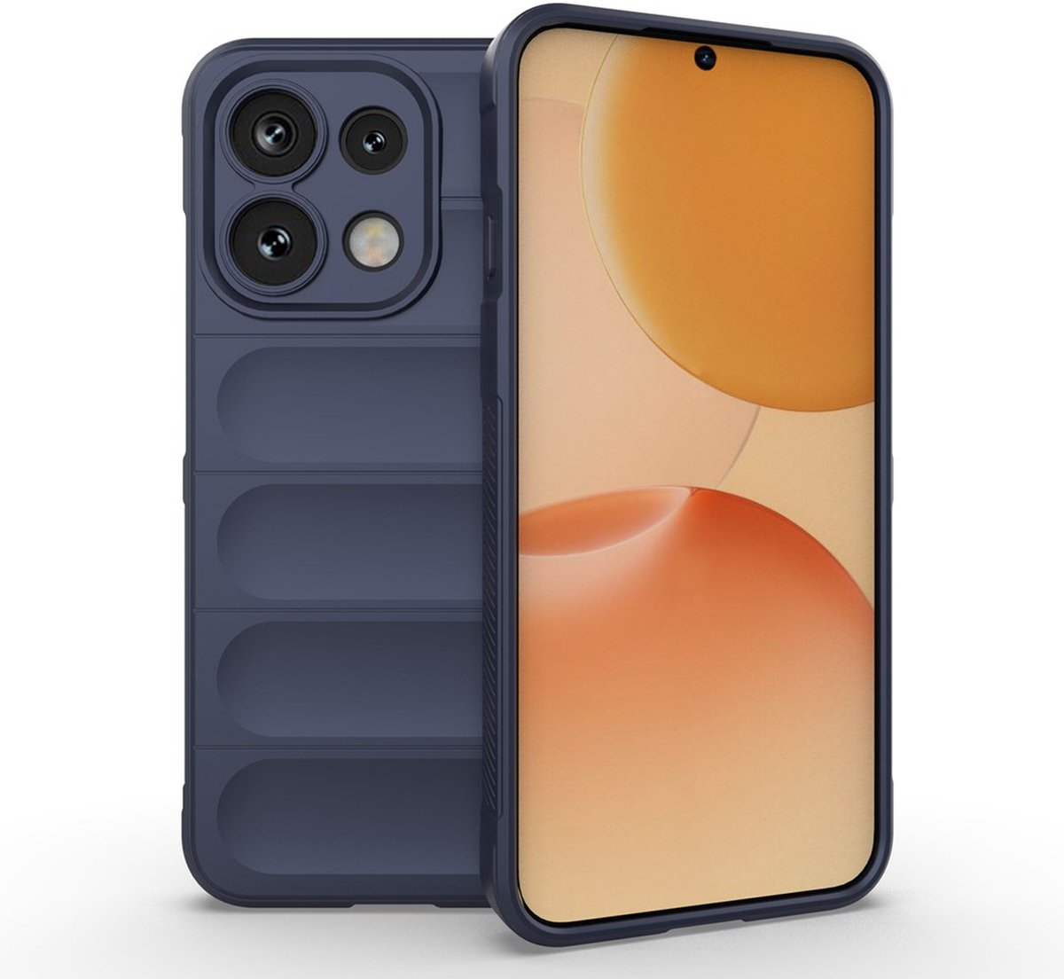 MobyDefend Hoesje - Geschikt voor Oppo Reno16 F/FS - TPU Gripcase - Blauw