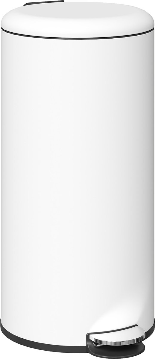 Keukenafvalbak van 30 liter met pedaal, softclose deksel en uitneembare emmer voor slaapkamer, kantoor, studeerkamer, woonkamer, crèmekleurig