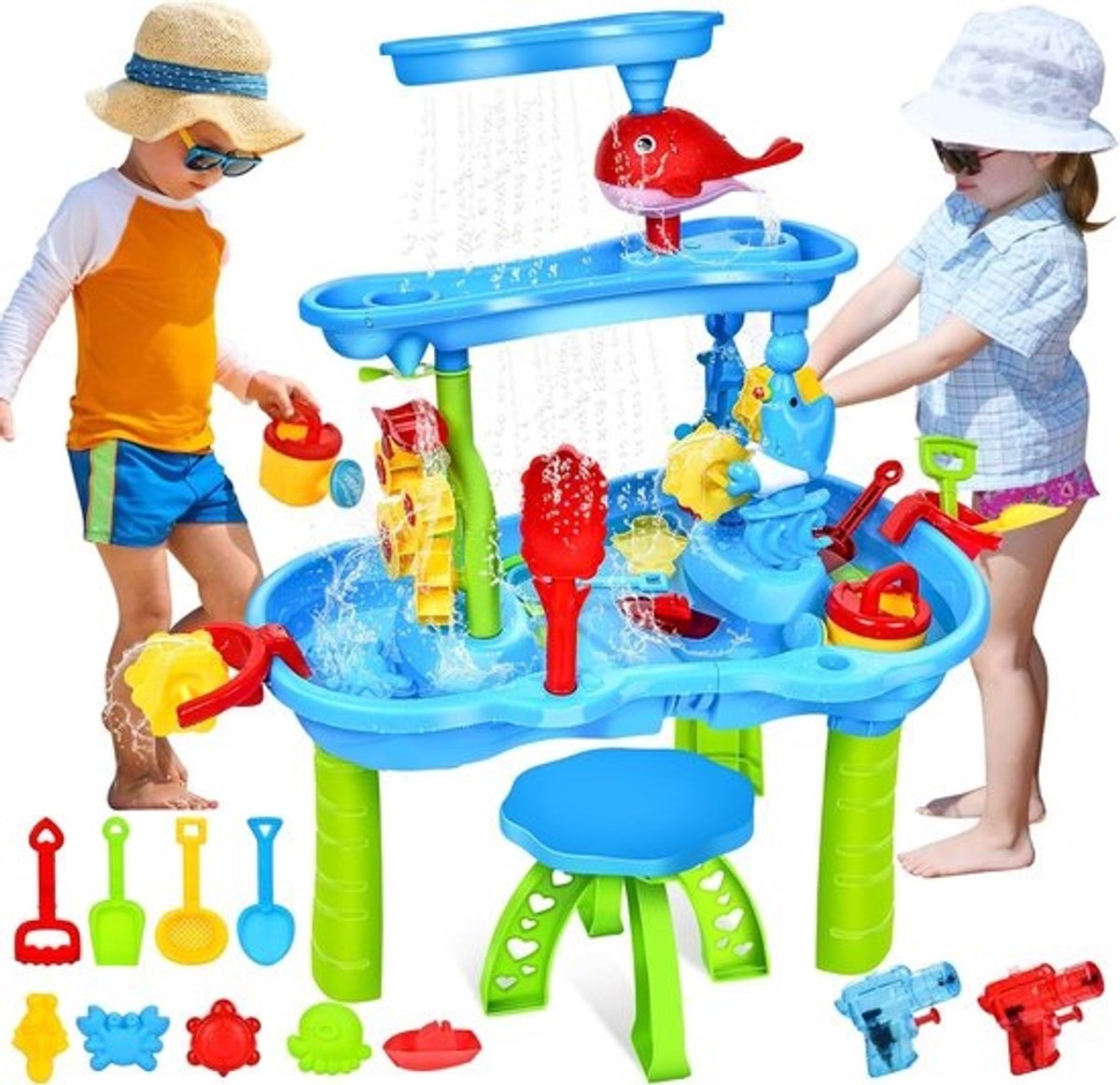 Zand- en watertafel voor kinderen - Activiteitstafel voor buiten